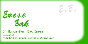 emese bak business card